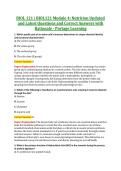 BIOL 121 &vert; BIOL121 Module 4&colon; Nutrition Updated &NewLine;and Latest Questions and Correct Answers with &NewLine;Rationale - Portage Learning 