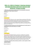 BIOL121 Modules 1&ndash;5 &vert; BIOL 121 Nutrition &vert; Portage Learning &vert; Complete Exam Bundle with Detailed Verified Answers