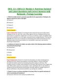BIOL 121 &vert; BIOL121 Module 6&colon; Nutrition Updated &NewLine;and Latest Questions and Correct Answers with &NewLine;Rationale - Portage Learning