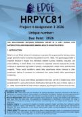 HRPYC81 Assignment 3 Project 4 &lpar;RESEARCH PROPOSAL&rpar; 2026 - DISTINCTION GUARANTEED - Personal and General Belief in a Just World