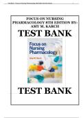 FOCUS ON NURSING PHARMACOLOGY 8TH EDITION BY AMY M&period; KARCH TEST BANK FULL TEST BANK WITH ALL CHAPTERS COVEREDFOCUS ON NURSING PHARMACOLOGY 8TH EDITION BY AMY M&period; KARCH TEST BANK FULL TEST BANK WITH ALL CHAPTERS COVERED&NewLine;