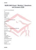 NURS 5463 Exam 1 Module 1 Questions and Answers 2026