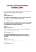 PHIL 1273 Exam 2 Questions With Complete Answers