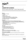 AQA AS Computer Science Paper 1 &lpar;7516&sol;1&rpar; Study Guide 2026