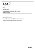 AQA AS French Paper 2 Wr iting &lpar;7651&sol;2&rpar;&NewLine;Study Guide 2026
