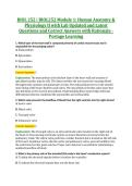 BIOL 252 &vert; BIOL252 Module 1&colon; Human Anatomy & &NewLine;Physiology II with Lab Updated and Latest &NewLine;Questions and Correct Answers with Rationale - &NewLine;Portage Learning 