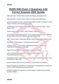 NURS 5463 Exam 3 Questions with Correct Answers 2026 Update