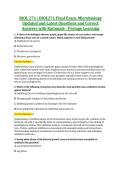 BIOL 271 &vert; BIOL271 Final Exam&colon; Microbiology &NewLine;Updated and Latest Questions and Correct &NewLine;Answers with Rationale - Portage Learning