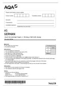 AQA AS German Paper 2 Writing &lpar;7661&sol;2R&rpar; Study&NewLine;Guide 2026