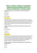 BIOL 271 &vert; BIOL271 Module 2&colon; Microbiology &NewLine;Updated and Latest Questions and Correct &NewLine;Answers with Rationale - Portage Learning 