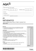AQA AS Mathematics Paper 1&lpar;7356&sol;1&rpar; Updated Test&NewLine;Bank 2026&NewLine;