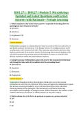 BIOL 271 &vert; BIOL271 Module 5&colon; Microbiology &NewLine;Updated and Latest Questions and Correct &NewLine;Answers with Rationale - Portage Learning 