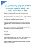 WGU D072 Fundamentals for Success in Business OA Exam 1 Actual Exam 2026&sol;2027 &ndash; Complete Exam-Style Questions with Detailed Rationales &vert; 100&percnt; Verified &ndash; Pass Guaranteed &ndash; A&plus; Graded&NewLine;&NewLine;