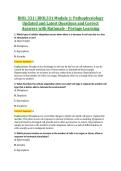 BIOL 331 &vert; BIOL331 Module 1&colon; Pathophysiology &NewLine;Updated and Latest Questions and Correct &NewLine;Answers with Rationale - Portage Learning