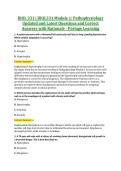 BIOL 331 &vert; BIOL331 Module 1&colon; Pathophysiology &NewLine;Updated and Latest Questions and Correct &NewLine;Answers with Rationale - Portage Learning