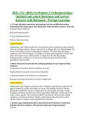 BIOL 331 &vert; BIOL331 Module 3&colon; Pathophysiology &NewLine;Updated and Latest Questions and Correct &NewLine;Answers with Rationale - Portage Learning