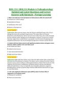 BIOL 331 &vert; BIOL331 Module 4&colon; Pathophysiology &NewLine;Updated and Latest Questions and Correct &NewLine;Answers with Rationale - Portage Learning