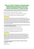 BIOL331 Modules 1&ndash;5 &vert; BIOL 331 Pathophysiology &vert; Portage Learning &vert; Complete Exam Bundle with Detailed Verified Answers