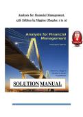 SOLUTIONS MANUAL FOR ANALYSIS FOR FINANCIAL MANAGEMENT&comma; 13TH EDITION &ndash; HIGGINS &lpar;CHAPTERS 1-9&rpar; &vert; VERIFIED ANSWERS & STEP-BY-STEP SOLUTIONS&NewLine;&NewLine;