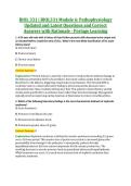 BIOL 331 &vert; BIOL331 Module 6&colon; Pathophysiology &NewLine;Updated and Latest Questions and Correct &NewLine;Answers with Rationale - Portage Learning