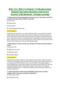BIOL 331 &vert; BIOL331 Module 7&colon; Pathophysiology &NewLine;Updated and Latest Questions and Correct &NewLine;Answers with Rationale - Portage Learning 