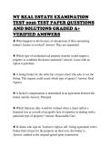 NY REAL ESTATE EXAMINATION &NewLine;TEST 2026 TEST PAPER QUESTIONS &NewLine;AND SOLUTIONS GRADED A&plus; &NewLine;VERIFIED ANSWERS