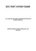Ecc Test 3 Study Guide &vert; All Questions And Correct Answers With Rationales &vert; Already Graded A&plus; &vert; Verified Answers &vert; Newest Version 2026 &vert; Just Released