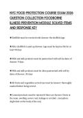 NYC FOOD PROTECTION COURSE EXAM 2026 &NewLine;QUESTION COLLECTION FOODBORNE &NewLine;ILLNESS PREVENTION MODULE SOLVED ITEMS &NewLine;AND RESPONSE KEY 