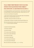 WALL STREET PREP PREMIUM TEST EXAM 2026 NEWEST STUDY QUESTIONS WITH CORRECT SOLUTIONS 100&percnt; GUARANTEED PASS &vert; RATED A&plus;