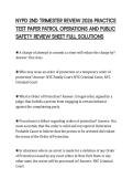NYPD 2ND TRIMESTER REVIEW 2026 PRACTICE &NewLine;TEST PAPER PATROL OPERATIONS AND PUBLIC &NewLine;SAFETY REVIEW SHEET FULL SOLUTIONS 