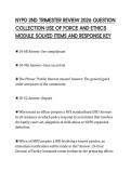NYPD 2ND TRIMESTER REVIEW 2026 QUESTION &NewLine;COLLECTION USE OF FORCE AND ETHICS &NewLine;MODULE SOLVED ITEMS AND RESPONSE KEY 