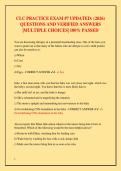 CLC PRACTICE EXAM &num;7 UPDATED&colon; &lpar;2026&rpar; &NewLine;QUESTIONS AND VERIFIED ANSWERS &NewLine;&vert;MULTIPLE CHOICES&vert; 100&percnt; PASSED 