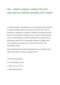 HESI - MEDICAL SURGICAL NURSING TEST WITH QUESTIONS AND VERIFIED ANSWERS LATEST UPDATE