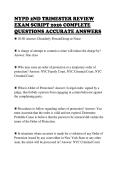 NYPD 2ND TRIMESTER REVIEW &NewLine;EXAM SCRIPT 2026 COMPLETE &NewLine;QUESTIONS ACCURATE ANSWERS
