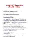 NURS 2523 - TEST 1 &2 With Complete Solutions