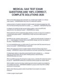 MEDICAL GAS TEST EXAM QUESTIONS AND 100&percnt; CORRECT&comma; COMPLETE SOLUTIONS 2026