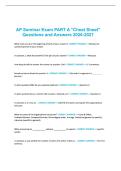 AP Seminar Exam PART A "Cheat Sheet "Questions and Answers 2026-2027