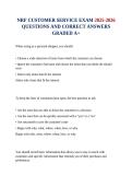 NRF CUSTOMER SERVICE EXAM 2025-2026 QUESTIONS AND CORRECT ANSWERS GRADED A&plus;&NewLine;&NewLine;