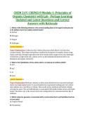 CHEM 219 &vert; CHEM219 Module 1&colon; Principles of &NewLine;Organic Chemistry with Lab - Portage Learning &NewLine;Updated and Latest Questions and Correct &NewLine;Answers with Rationale 