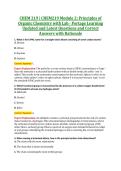 CHEM 219 &vert; CHEM219 Module 2&colon; Principles of &NewLine;Organic Chemistry with Lab - Portage Learning &NewLine;Updated and Latest Questions and Correct &NewLine;Answers with Rationale 