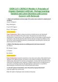 CHEM 219 &vert; CHEM219 Module 4&colon; Principles of &NewLine;Organic Chemistry with Lab - Portage Learning &NewLine;Updated and Latest Questions and Correct &NewLine;Answers with Rationale 
