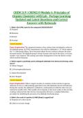 CHEM 219 &vert; CHEM219 Module 6&colon; Principles of &NewLine;Organic Chemistry with Lab - Portage Learning &NewLine;Updated and Latest Questions and Correct &NewLine;Answers with Rationale