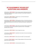 AP GOVERNMENT REVIEW SET QUESTIONS AND ANSWERS