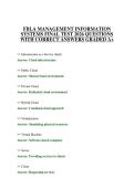FBLA MANAGEMENT INFORMATION&NewLine;SYSTEMS FINAL TEST 2026 QUESTIONS&NewLine;WITH CORRECT ANSWERS GRADED A&plus;