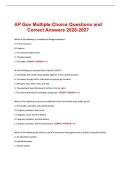 AP Gov Multiple Choice Questions and Correct Answers 2026-2027