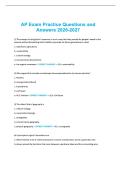 AP Exam Practice Questions and Answers 2026-2027