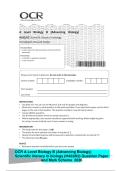 A Level Biology B &lpar;Advancing Biology&rpar;&NewLine;H422&sol;02 Scientific literacy in biology