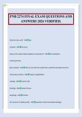 PNB 2274 FINAL EXAM QUESTIONS AND&NewLine;ANSWERS 2026 VERIFIED
