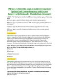 FAD 3343 &vert; FAD3343 Exam 3&colon; Adult Development &NewLine;Updated and Latest Questions and Correct &NewLine;Answers with Rationale - Florida State University 
