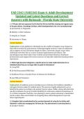 FAD 3343 &vert; FAD3343 Exam 4&colon; Adult Development &NewLine;Updated and Latest Questions and Correct &NewLine;Answers with Rationale - Florida State University